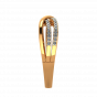 Golden Crossover Diamond Ring