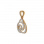 Golden Swirls Gold Diamond Pendant