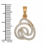 Golden Swirls Gold Diamond Pendant