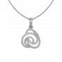 Golden Swirls Gold Diamond Pendant