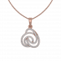 Golden Swirls Gold Diamond Pendant