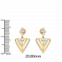  Christmas Triangle Diamond Earrings