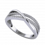Golden Crossover Diamond Ring