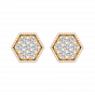 Hexagon Diamond Studs