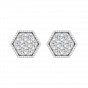 Hexagon Diamond Studs