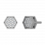 Hexagon Diamond Studs