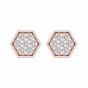 Hexagon Diamond Studs