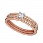  Two Tone Solitaire  Diamond Ring