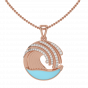 Life Is A Wave Diamond Pendant With Enamel