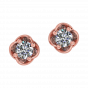Golden Petals Diamond Studs