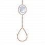 MOP With Diamond Chain Bracelet With Ring