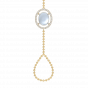 MOP With Diamond Chain Bracelet With Ring