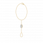 MOP With Diamond Chain Bracelet With Ring