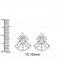 Curved Triangle Diamond Earrings 