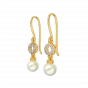 Enticing Sunshine Pearl Diamond Earrings