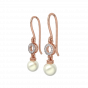 Enticing Sunshine Pearl Diamond Earrings