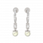 White Droplets Diamond  Earrings