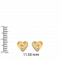  Posh Heart Diamond Heart Studs