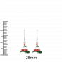 The Colored Christmas Tree Hoops