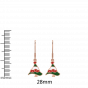 The Colored Christmas Tree Hoops