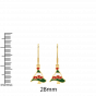 The Colored Christmas Tree Hoops