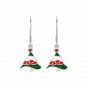 The Colored Christmas Tree Hoops