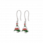 The Colored Christmas Tree Hoops