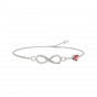 Infinity With Red Heart Tennis Bracelet 