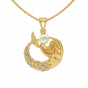 Mermaid Diamond  Pendant With Pearl