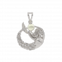 Mermaid Diamond  Pendant With Pearl