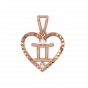 Gemini Zodiac Sun Sign Gold Diamond Pendant