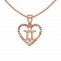 Gemini Zodiac Sun Sign Gold Diamond Pendant