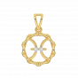 Pisces Zodiac Sun Sign Gold Diamond Pendant