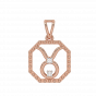 Taurus Zodiac Sun Sign Diamond Pendant