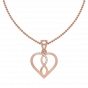 Infinity Heart Diamond Charm Pendant