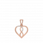 Infinity Heart Diamond Charm Pendant