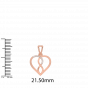 Infinity Heart Diamond Charm Pendant