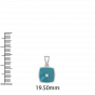  Diamond Enamel Pendant