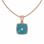  Diamond Enamel Pendant