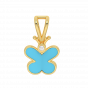 Blu Butterfly Gold Diamond Kids Pendant