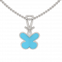 Blu Butterfly Gold Diamond Kids Pendant