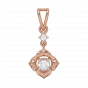 Floral Poise Gold Diamond Pendant