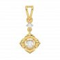 Floral Poise Gold Diamond Pendant