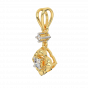 Floral Poise Gold Diamond Pendant