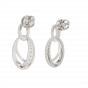 Classic Double Loop Diamond Earrings