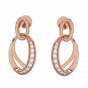 Classic Double Loop Diamond Earrings