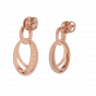 Classic Double Loop Diamond Earrings