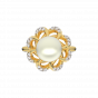 Pearl Twirls Diamond Ring