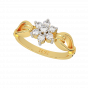 Floral Badge  Diamond Ring