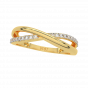 Golden Stitch  Diamond Ring